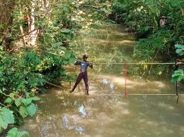 Koramil Miri Ajarkan Materi Lintas Medan kepada Siswa Ketarunaan