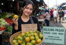 Viral! Di Balik Senyum Penjual Jeruk Siyem Cantik Asal Sidoarjo, Tersimpan Kisah Perjuangan Menghidupi Keluarga