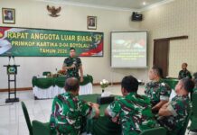 Dandim Boyolali Pimpin RALB Primkop Kartika D-04, Letda Inf Tri Atmoko Terpilih sebagai Ketua Baru