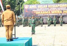 Kodim 0728/Wonogiri Dan Pemkab Wonogiri Gelar Apel Kesiapsiagaan Penanggulangan Bencana
