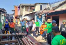 Satgas TMMD Sengkuyung III Tetap Bekerja di Hari Libur, Pengecoran Saluran Air di Serengan Dikebut